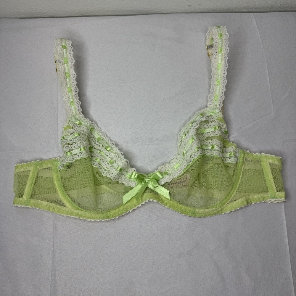 Agent Provocateur coquette Green Lace Bra